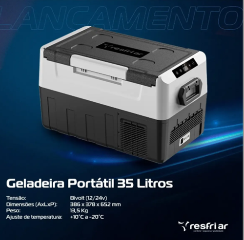 Geladeira Portátil Quadrivolt Motorhome Frigobar Caminhão
