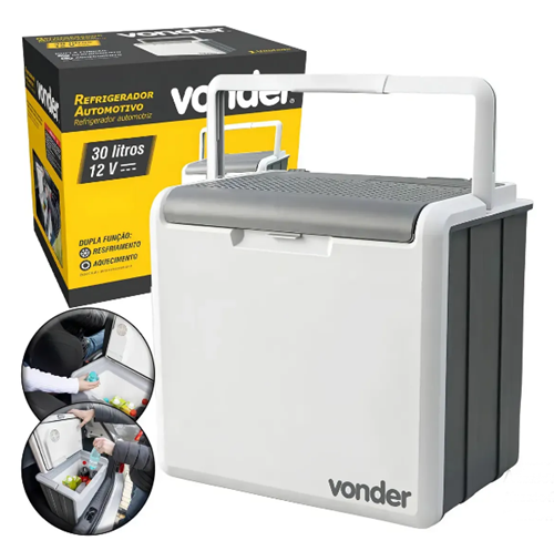 Refrigerador Aquecedor Cooler Vonder Automotivo 12v 30l Cor Cinza