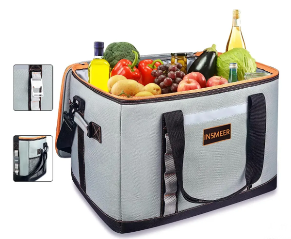 INSMEER Bolsa Térmica Grande 48 Litros/65 Latas Portátil com Alça de Ombro Ajustável