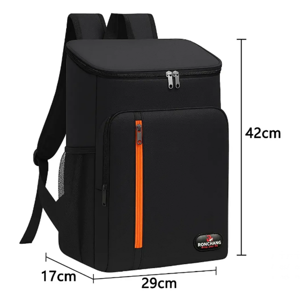 Mochila Térmica YUNI Cooler 24L Preta Impermeável Oxford